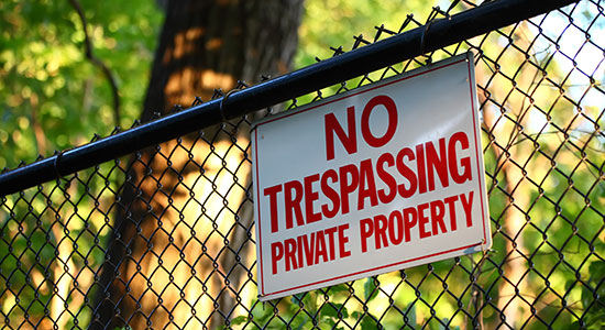 no trespassing