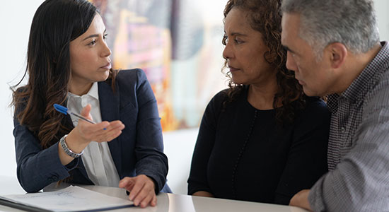 attorney helping litigants with paperwork