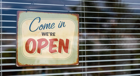 small business open sign