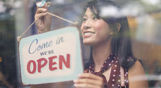 small business open sign