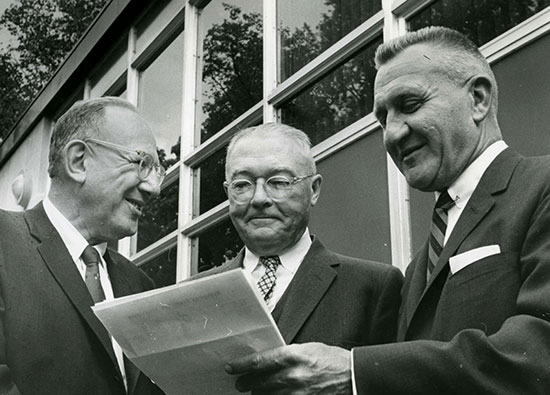 Charles Goldberg, Wisconsin Supreme Court Justice Grover Broadfoot, and Harold Lichtsin