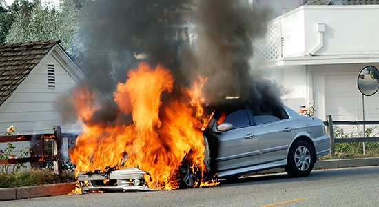 car fire