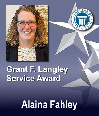 Grant F. Langley Service Award - Alaina Fahley