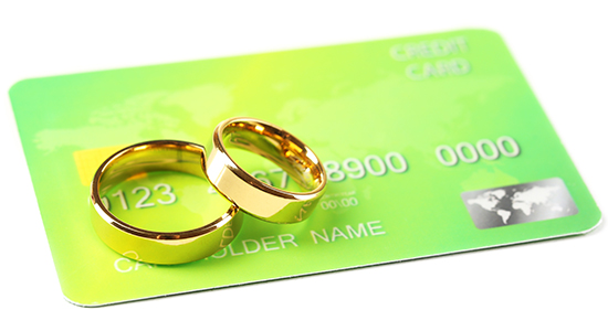 wedding rings on credit cards
