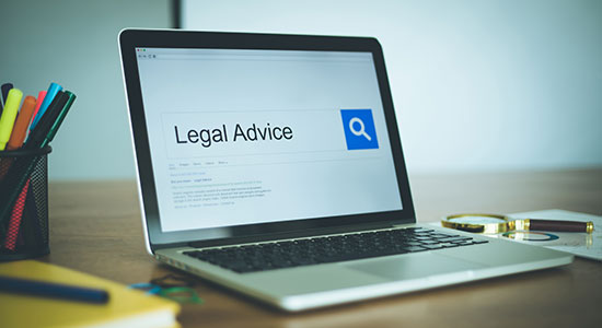 legal advice on laptop