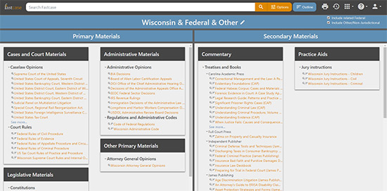 Access State Law Materials via Outline