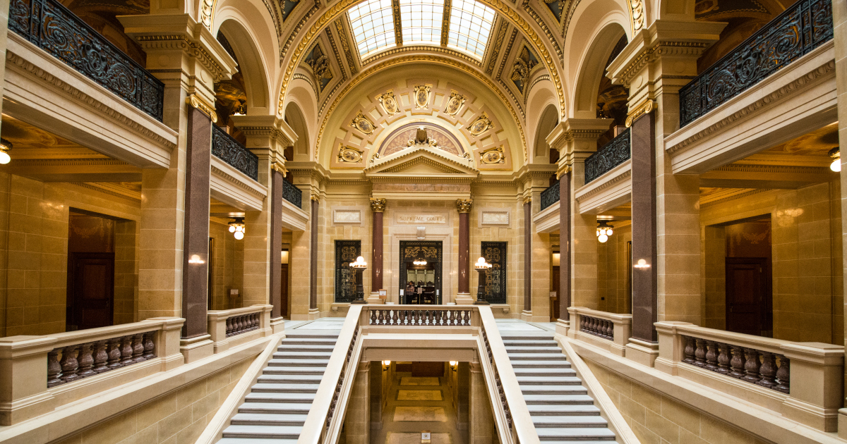 The Marble Lined Entrance to The Supreme Court Chambers Inside The Wisconsin State Capitol