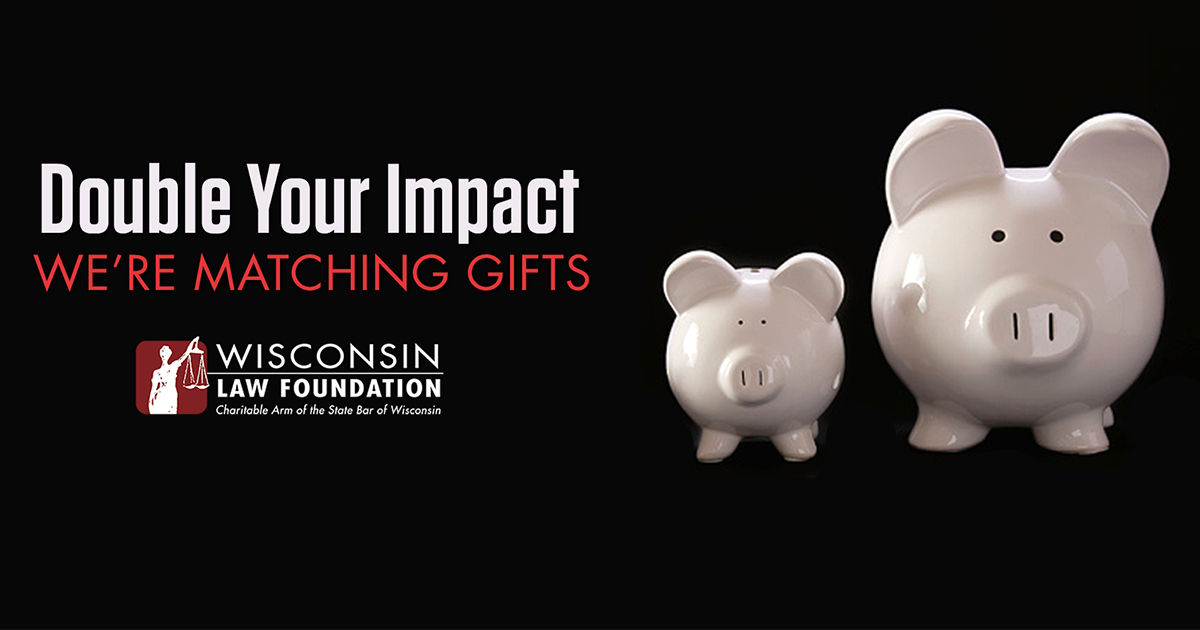 wisconsin law foundation double your impact banner