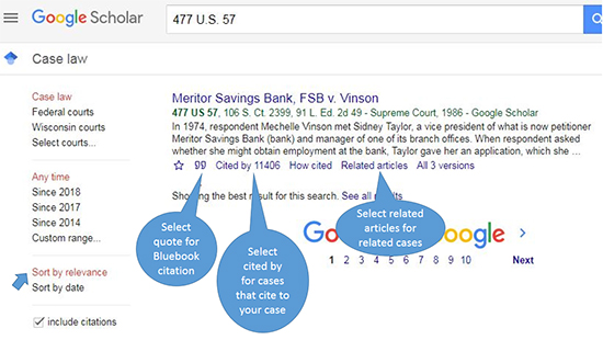 Google Scholar example