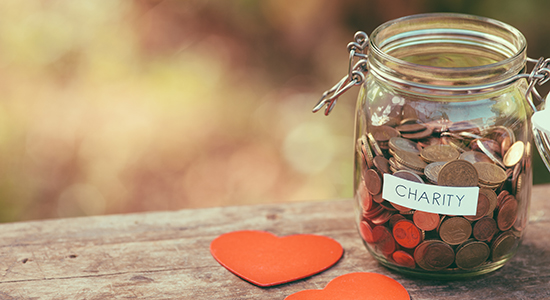 Charity coin jar