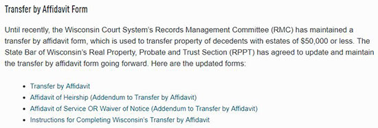 transfer by affidavit form