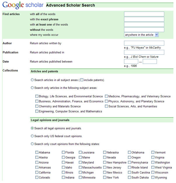 Google Scholar Search