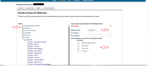 Filter selection